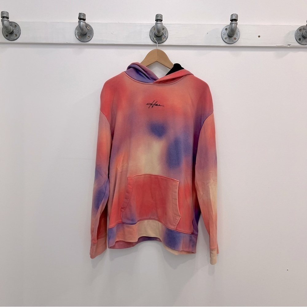 Hollister must have collection tie dye pink men’s hoodie